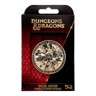 Dungeons & Dragons, spilla dorata con ruota girevole per l'allineamento