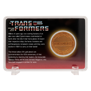 Transformers 40th Anniversary Limited Edition 24k Gold Plated Coin