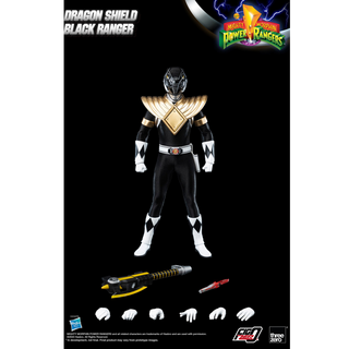 Mighty Morphin Power Rangers FigZero 1/6 Dragon Shield Black Ranger