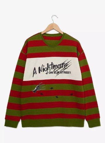 A Nightmare on Elm Street Striped Sweatshirt