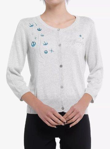 Her Universe Star Wars Princess Leia Rebels 3/4 Sleeve Cardigan Her Universe Exclusive