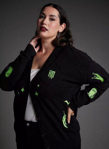 Her Universe Disney The Haunted Mansion Icons Glow-In-The-Dark Cardigan Plus Size Her Universe Exclusive