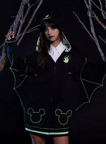 Her Universe Disney Halloween Mickey Mouse Ghost Glow-In-The-Dark Hoodie Dress