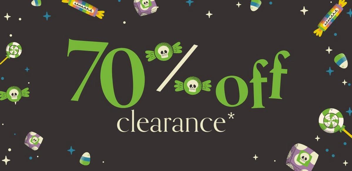 Shop 70% Off Clearance