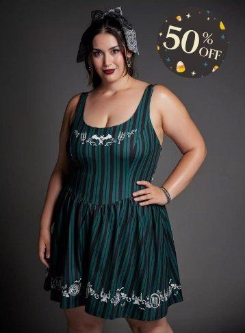 Her Universe Disney The Haunted Mansion Ghost Host Athletic Dress Plus Size Her Universe Exclusive