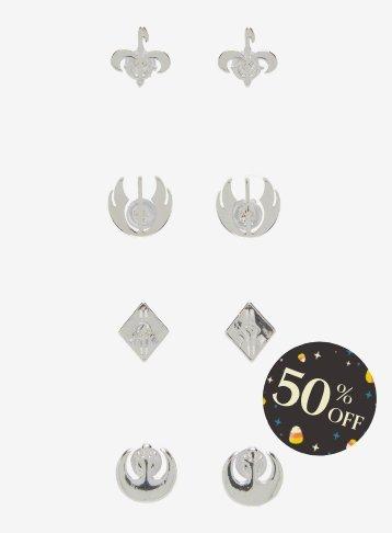 Her Universe Star Wars Silver Icons Stud Earring Set Her Universe Exclusive