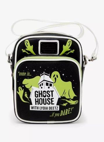 Loungefly Beetlejuice Beetlejuice Ghost House Glow-In-The-Dark Crossbody Bag