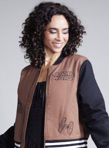 Her Universe Star Wars Ships Crop Bomber Jacket Her Universe Exclusive