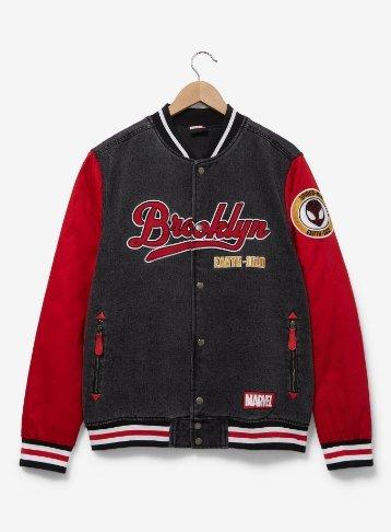 Marvel Spider-Man Miles Morales Denim Varsity Jacket