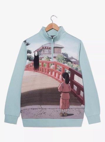 Studio Ghibli® Spirited Away Chihiro & No-Face Scenic Quarter-Zip Sweatshirt