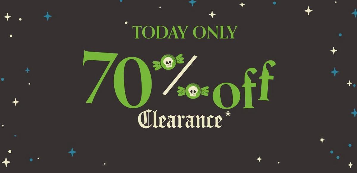 Shop 70% Off Clearance