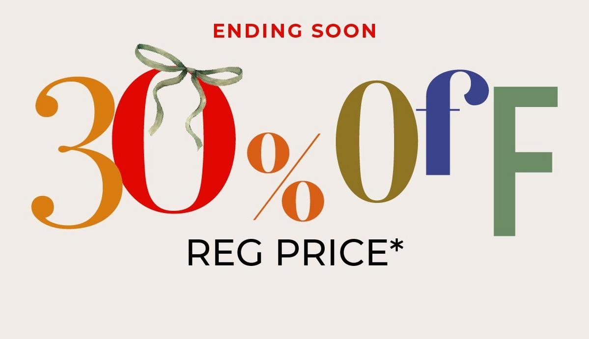 Shop 30% Off Regular Price