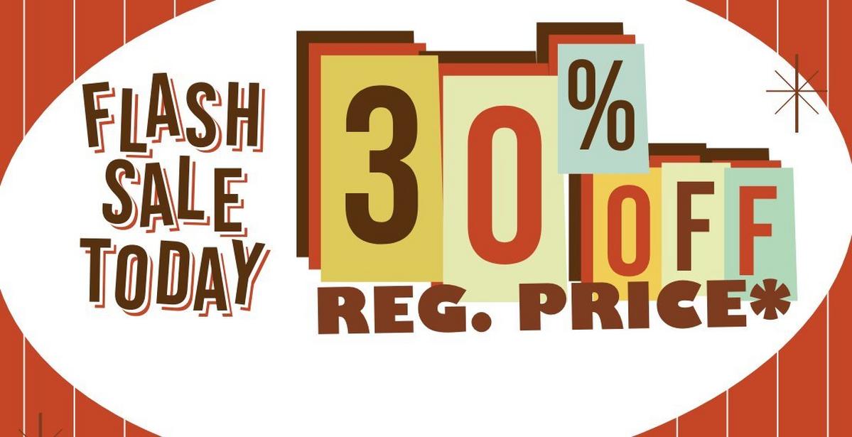 Shop 30% Off Regular Price