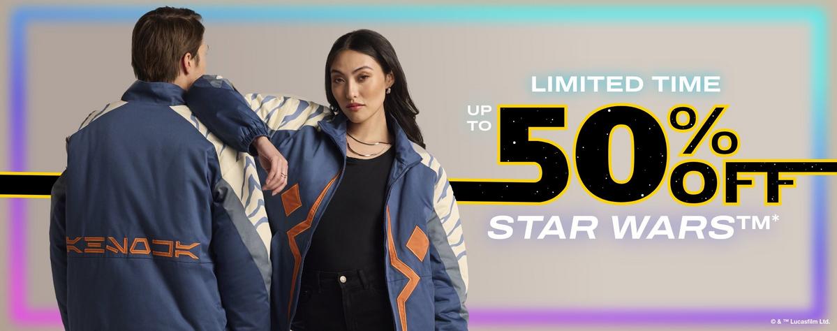 Man and woman wearing ahsoka windbreaker