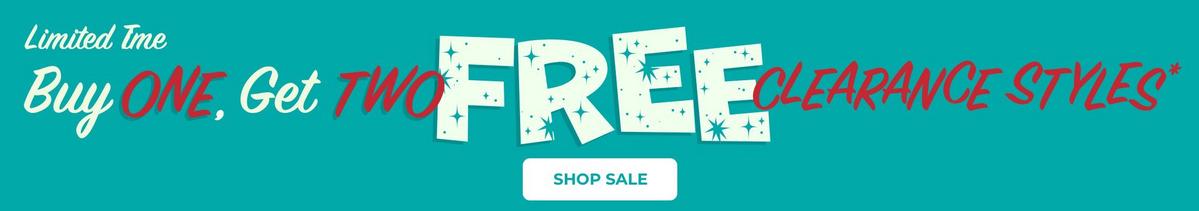 Buy one, get two free clearance sale