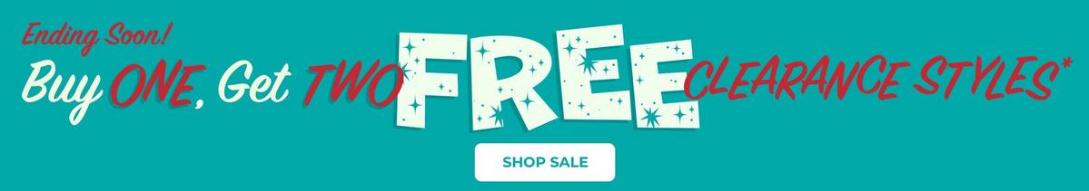 Buy one, get two free clearance sale