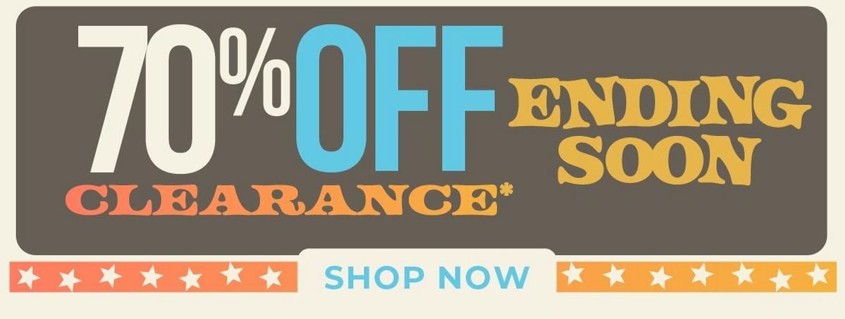 Shop 70% Off Clearance