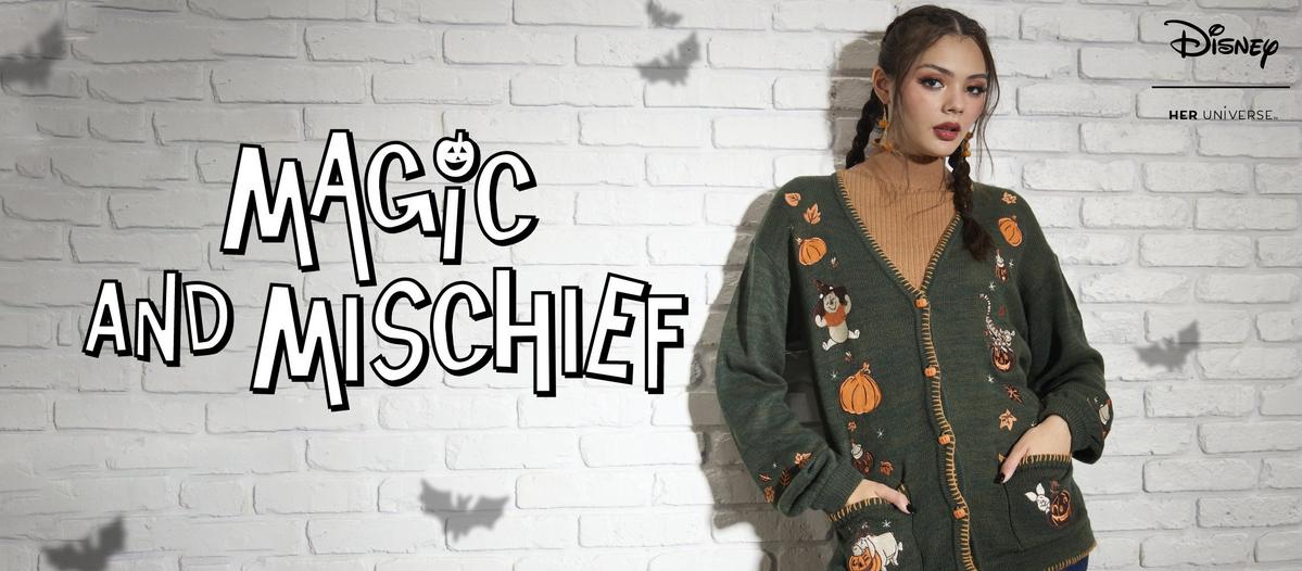 Woman wearing a Winnie the Pooh cardigan