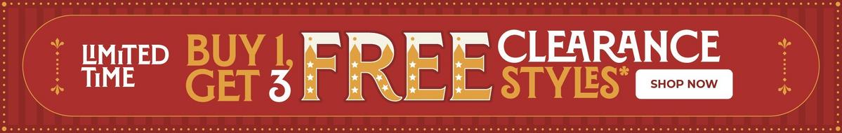 Buy 1, Get 3 Free Clearance