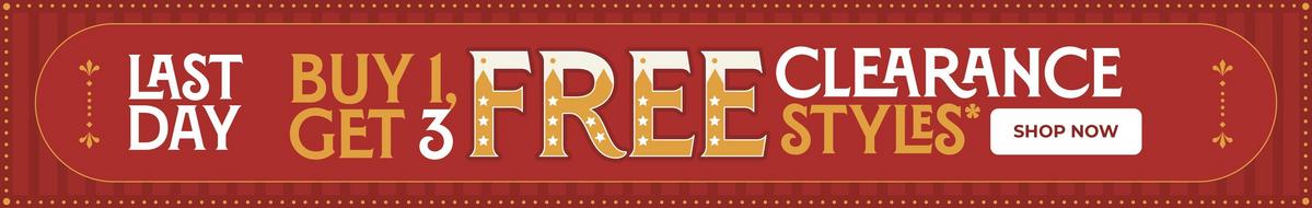 Buy 1, Get 3 Free Clearance