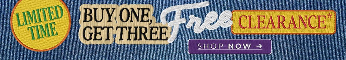Shop buy one, get three free clearance 
