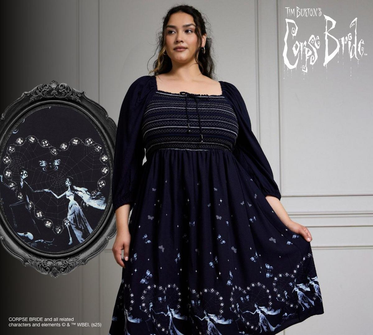 Women wearing a Corpse Bride dress