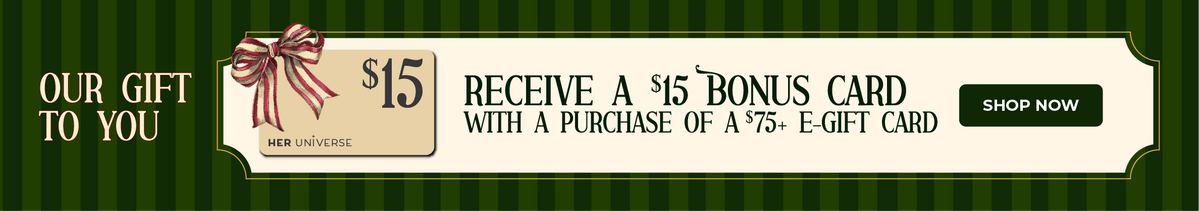 Our gift to you. Receive a $15 bonus card with a purchase of a $75+ e-gift card. Shop now