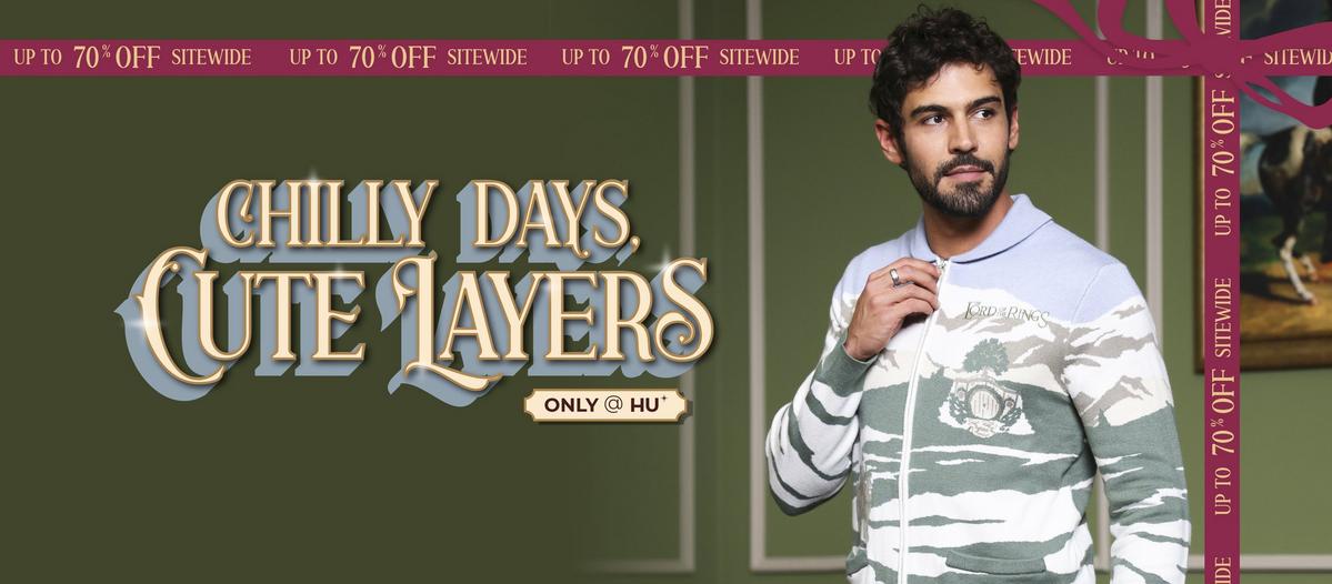 Chilly days, cute layers. Shop Our Universe.