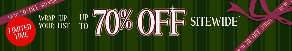 Limited time. Shop Up to 70% Off sitewide