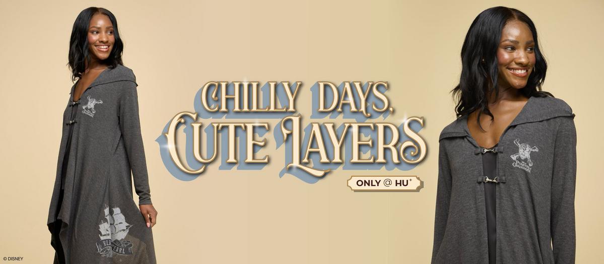 Chilly days, cute layers. Shop hoodies and sweaters