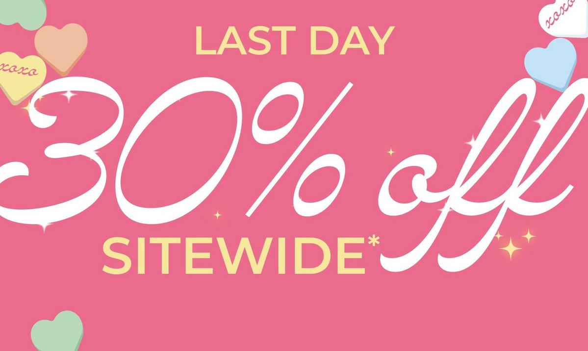 30% Off Sitewide. Shop now