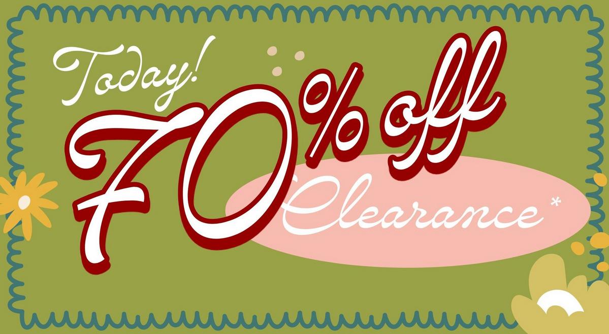 Today! 70% Off clearance. Shop now