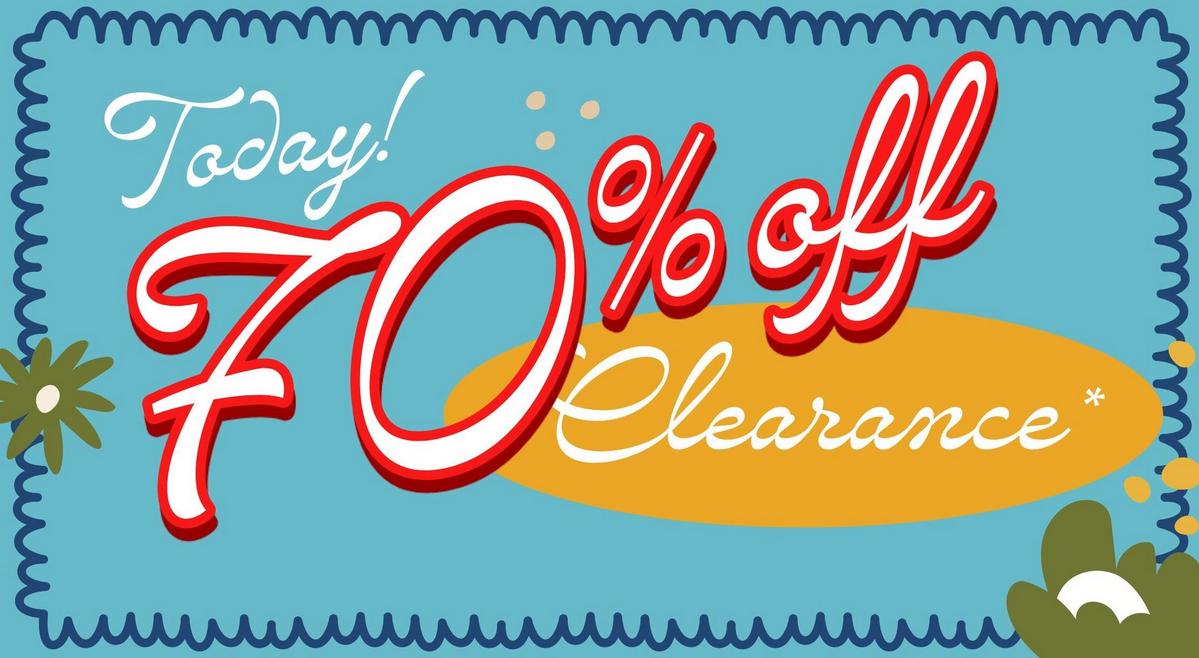 Today! 70% Off clearance. Shop now