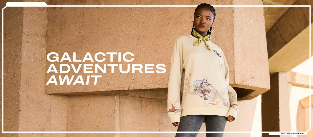 Galactic adventures await. Shop sweatshirts
