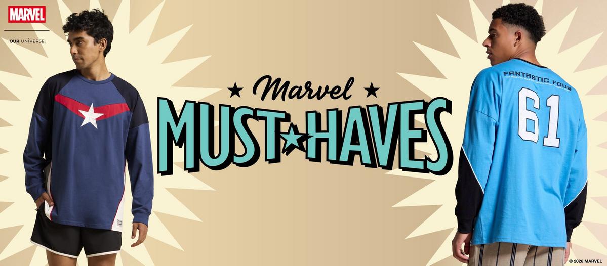 Marvel must haves. Shop now