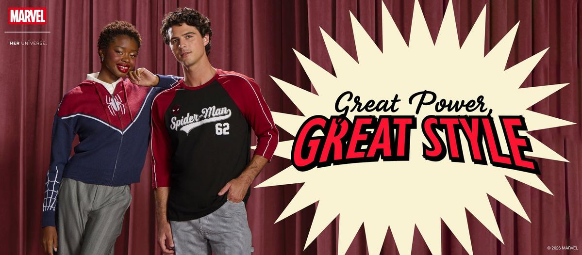 Great power, great style. Shop Spider-Man