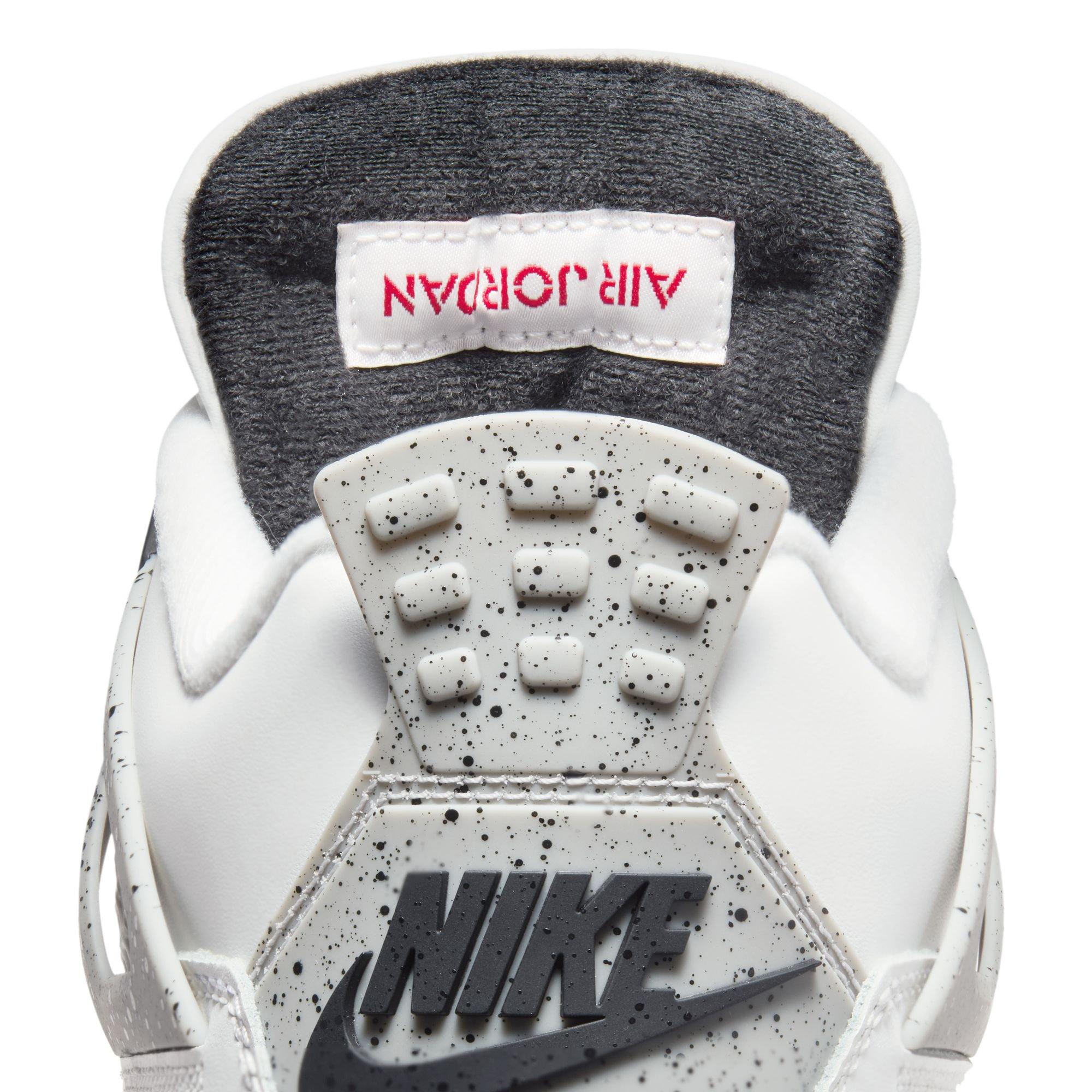 Jordan 4 Retro "White Cement" Heel Detail
