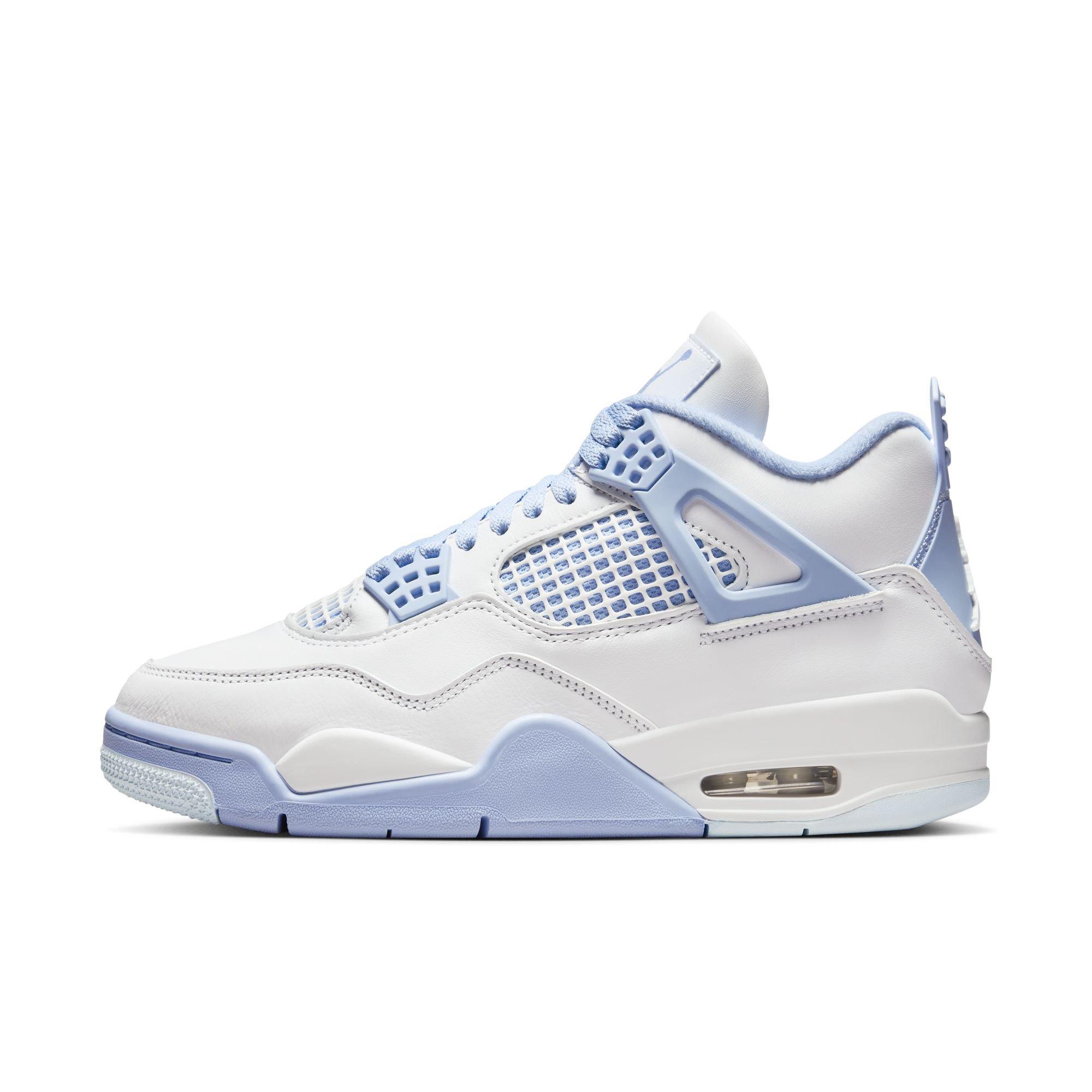 Jordan 4 Retro "Forget Me Not" Left View of Shoe