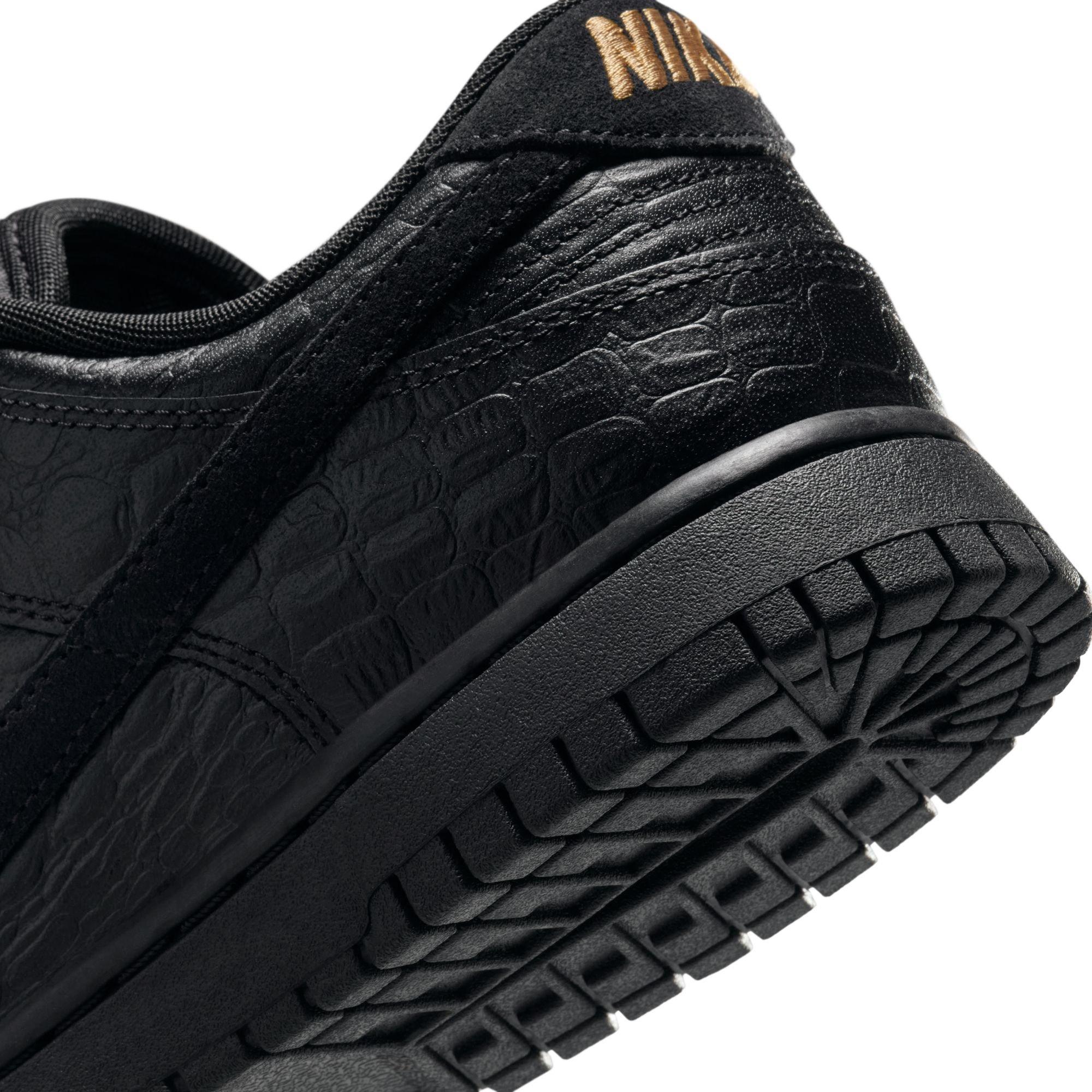 Nike Dunk Low "Black Croc" Heel detail
