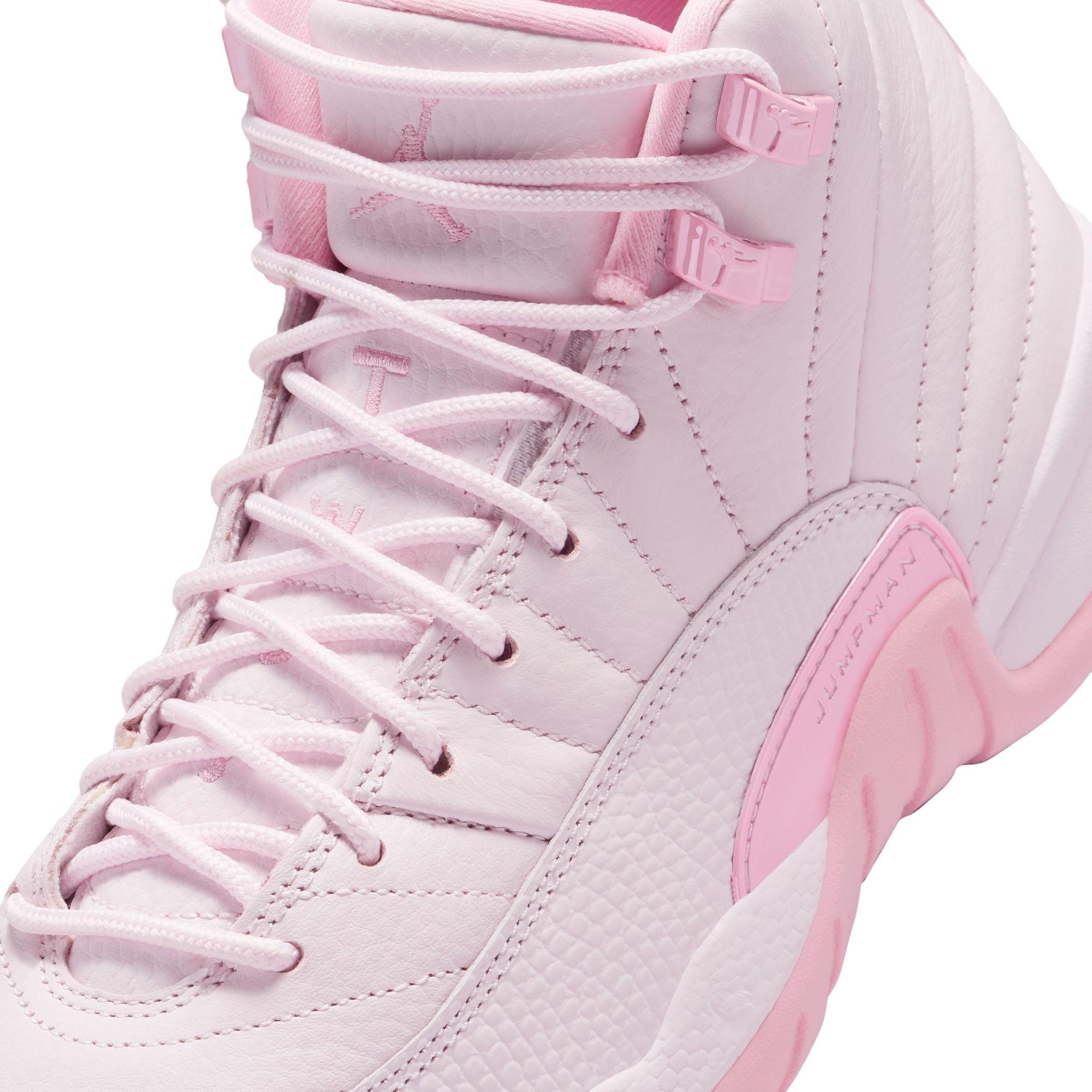 Jordan 12 Retro "Pink Snow" lace detail