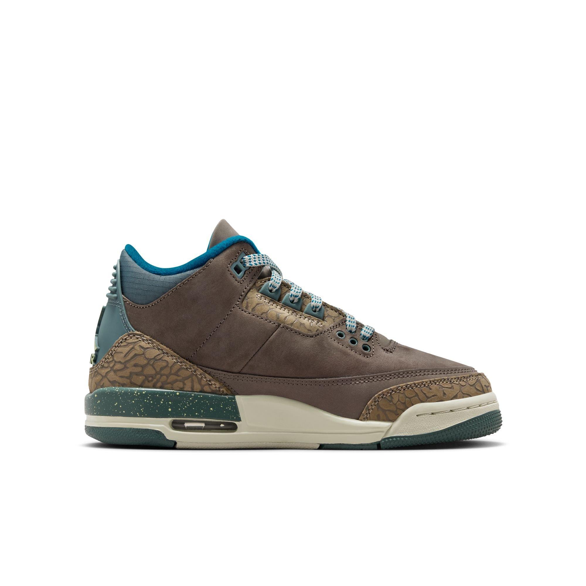 Jordan 3 Retro "Olive Grey" Side View of Shoe