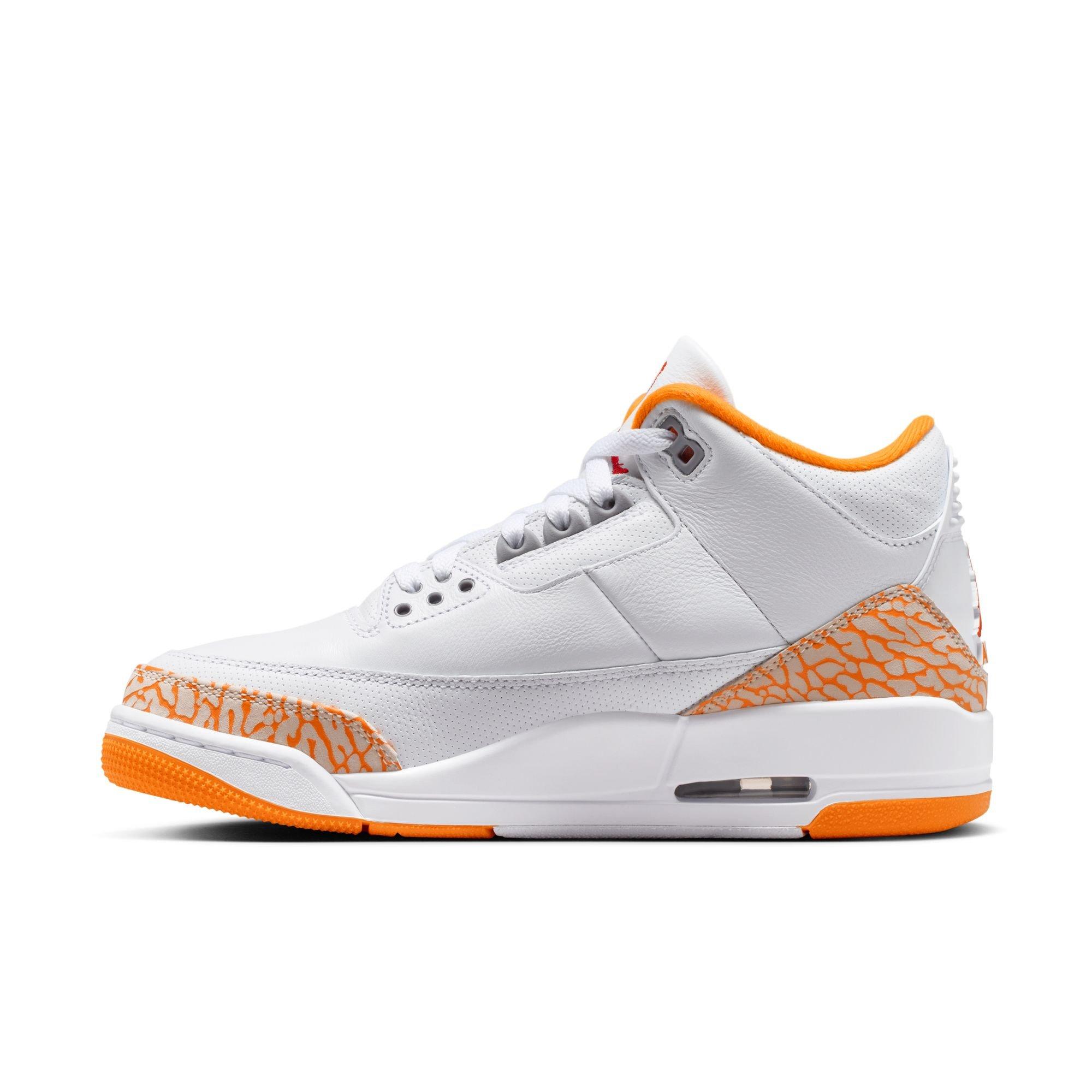 Jordan Retro 3 "Orange Citrus" Side View of Shoe