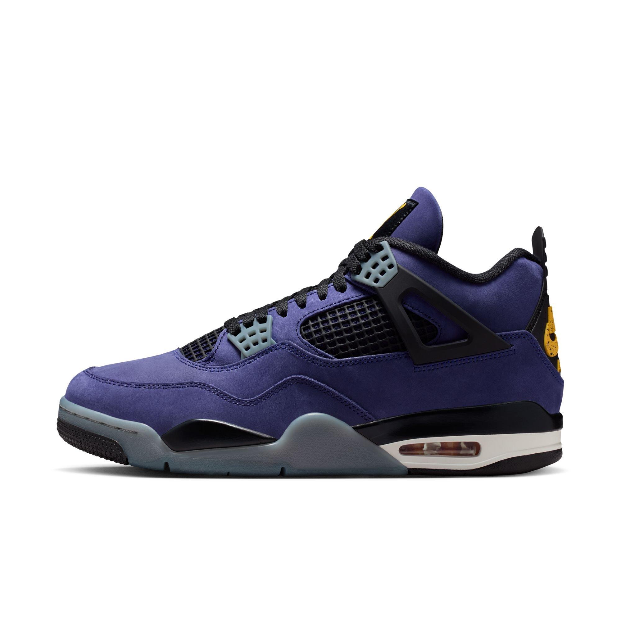 Jordan 4 Retro "Imperial Purple" left view of shoe