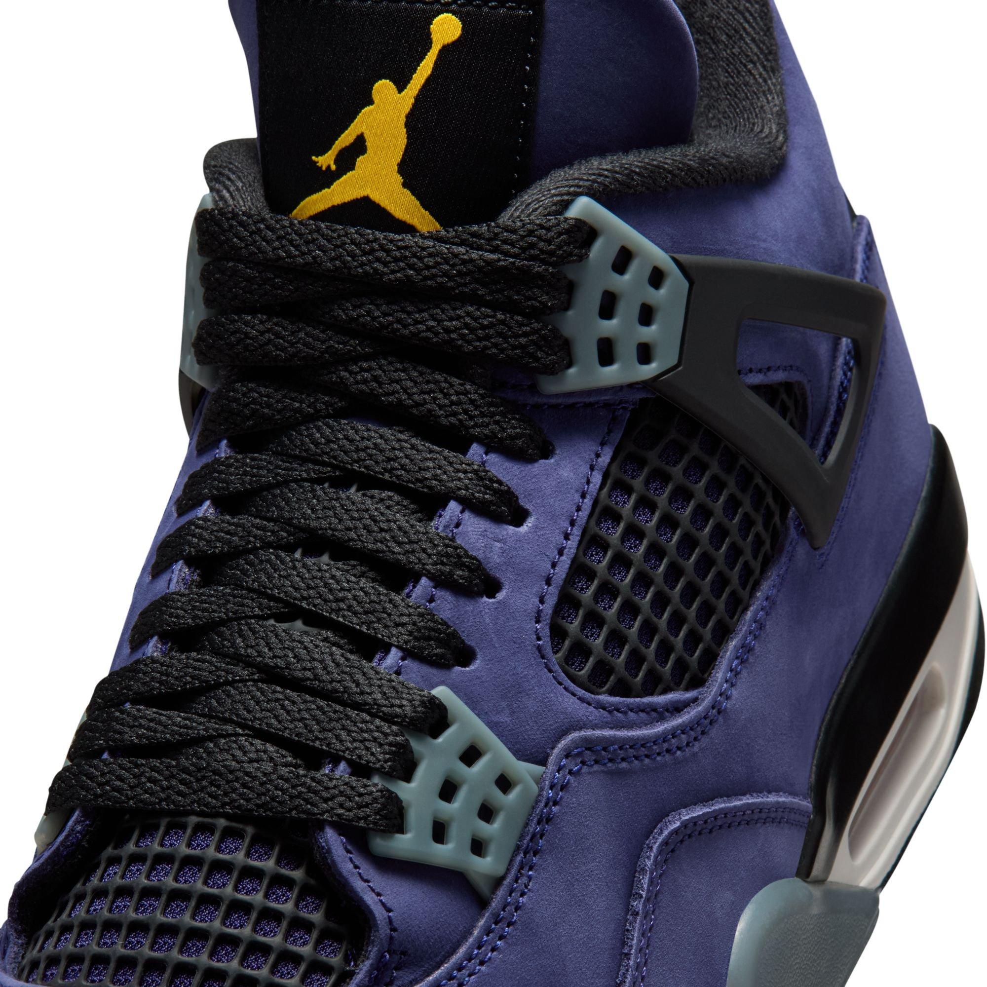 Jordan 4 Retro "Imperial Purple" lace detail