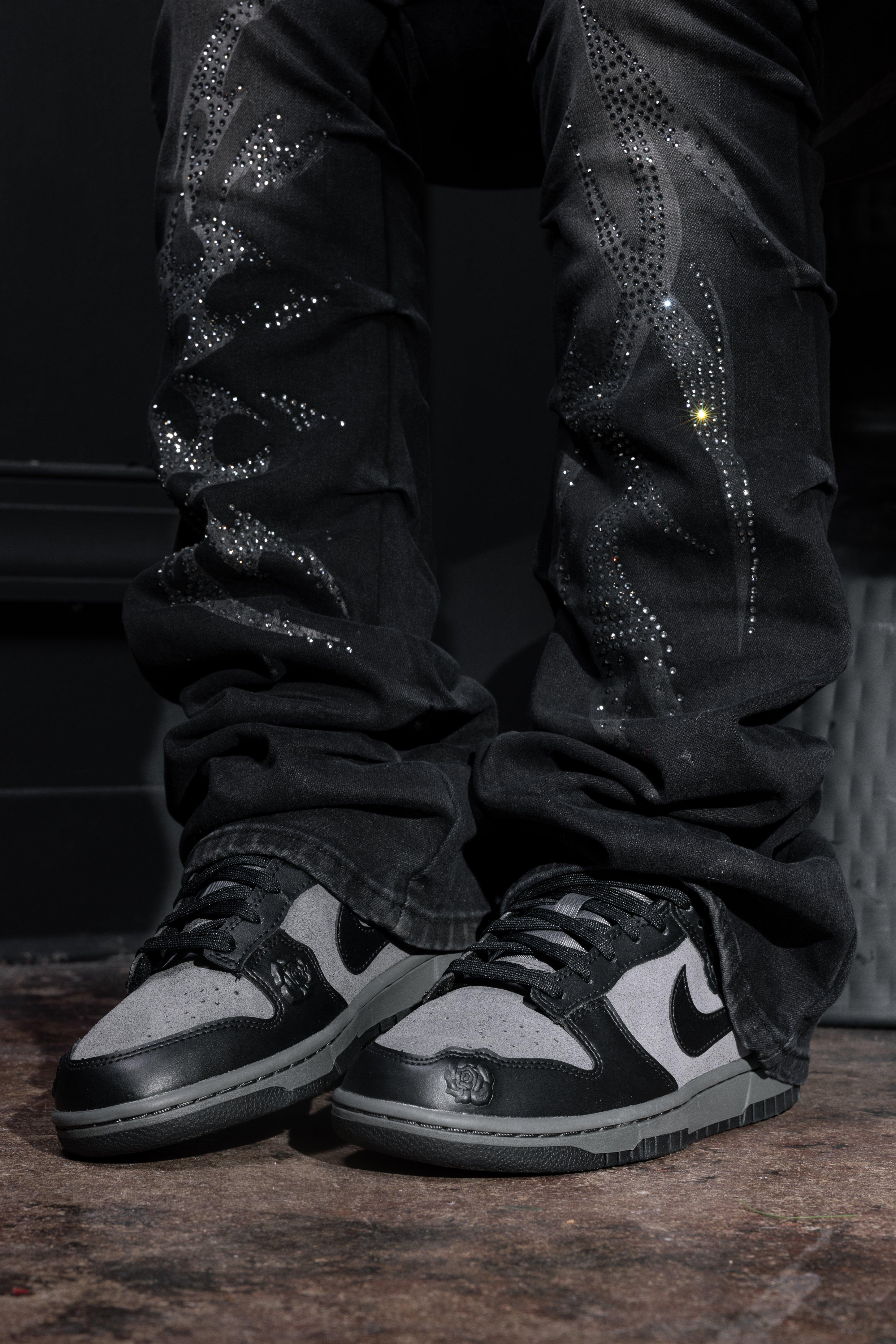 Nike Dunk Low "Black Roses" Toe Details