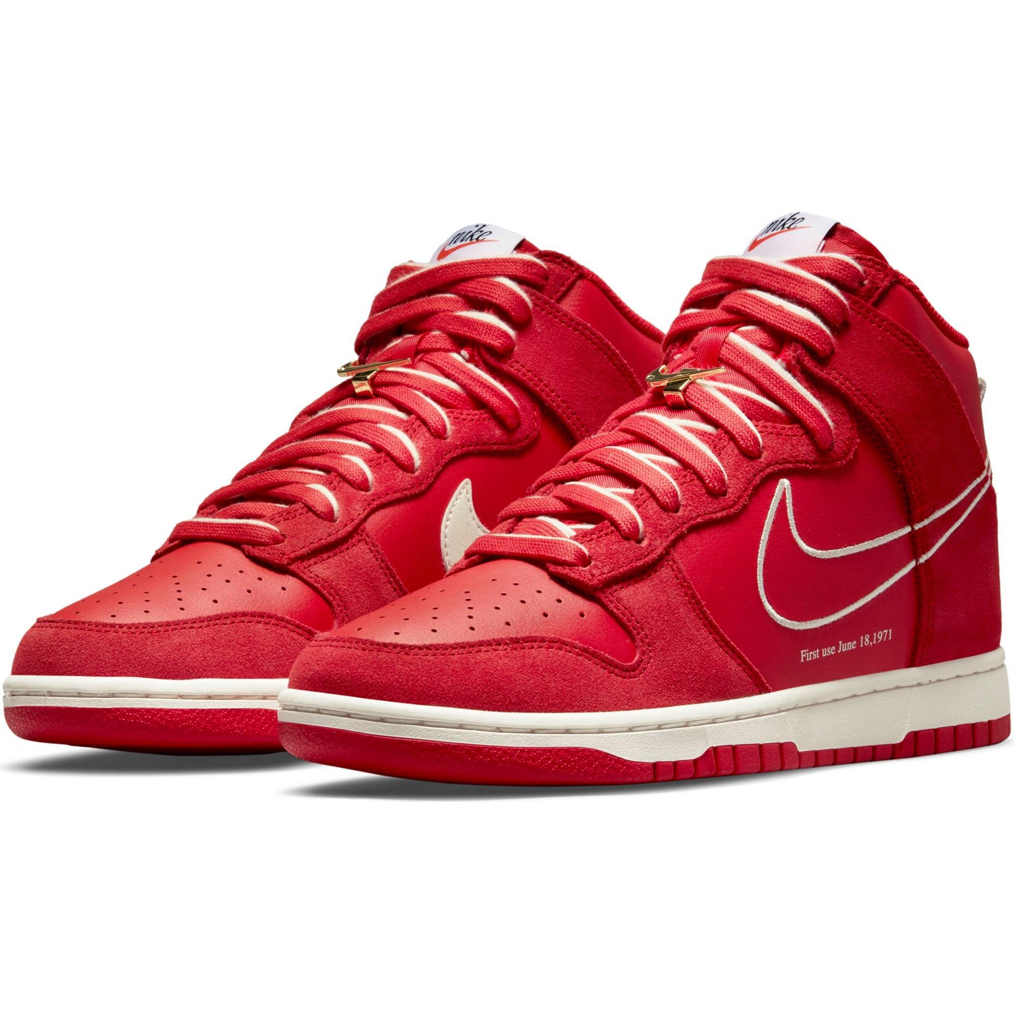 Sneakers Release u0026#8211; Nike Dunk High SE u0026#8220;First Useu0026#8221;  University Red/Sail Menu0026#8217;s Shoe Out 7/31