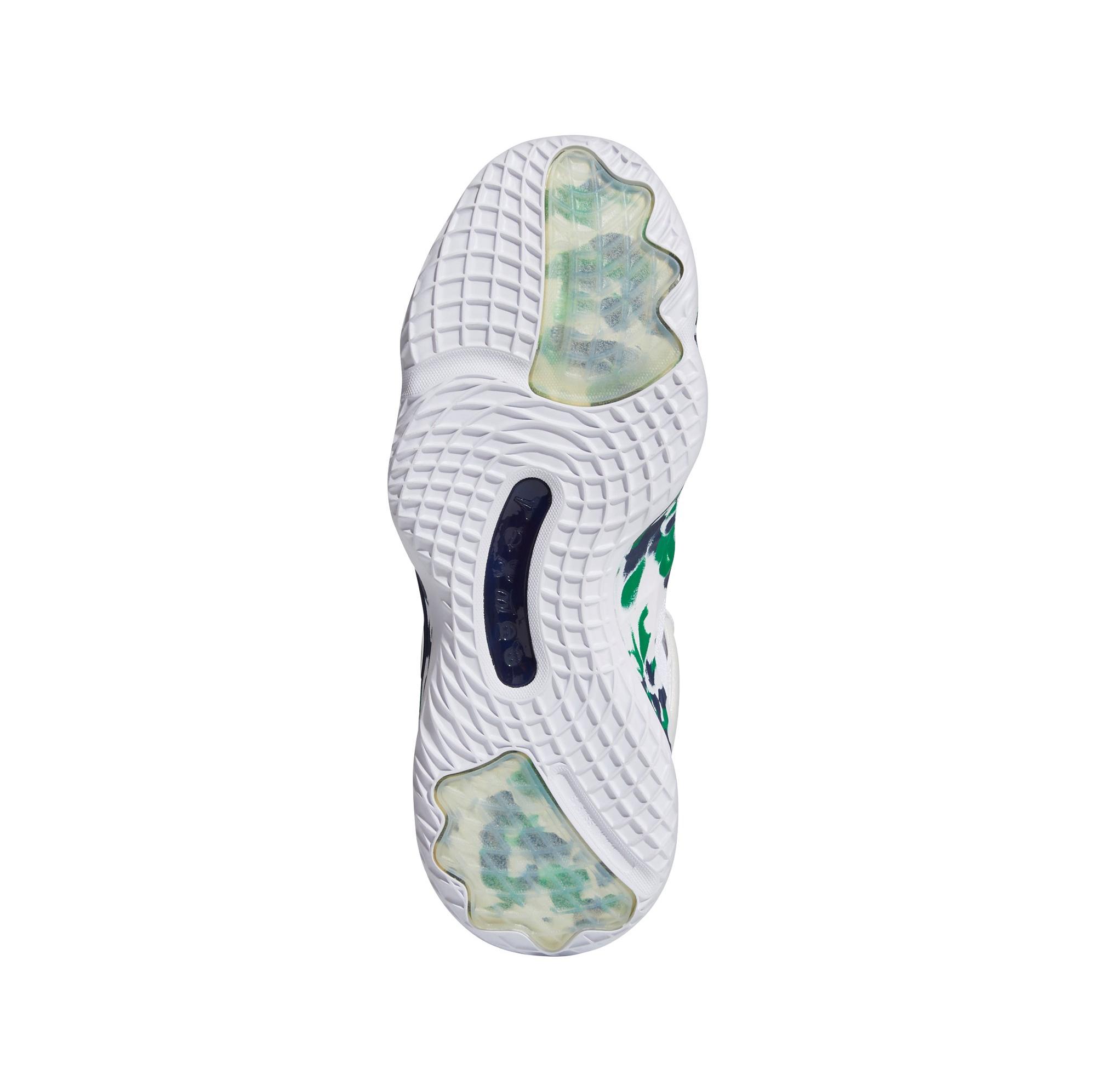 Outsole graphics and coloring of the new "Utah Jazz" DON Issue 3 for men.
