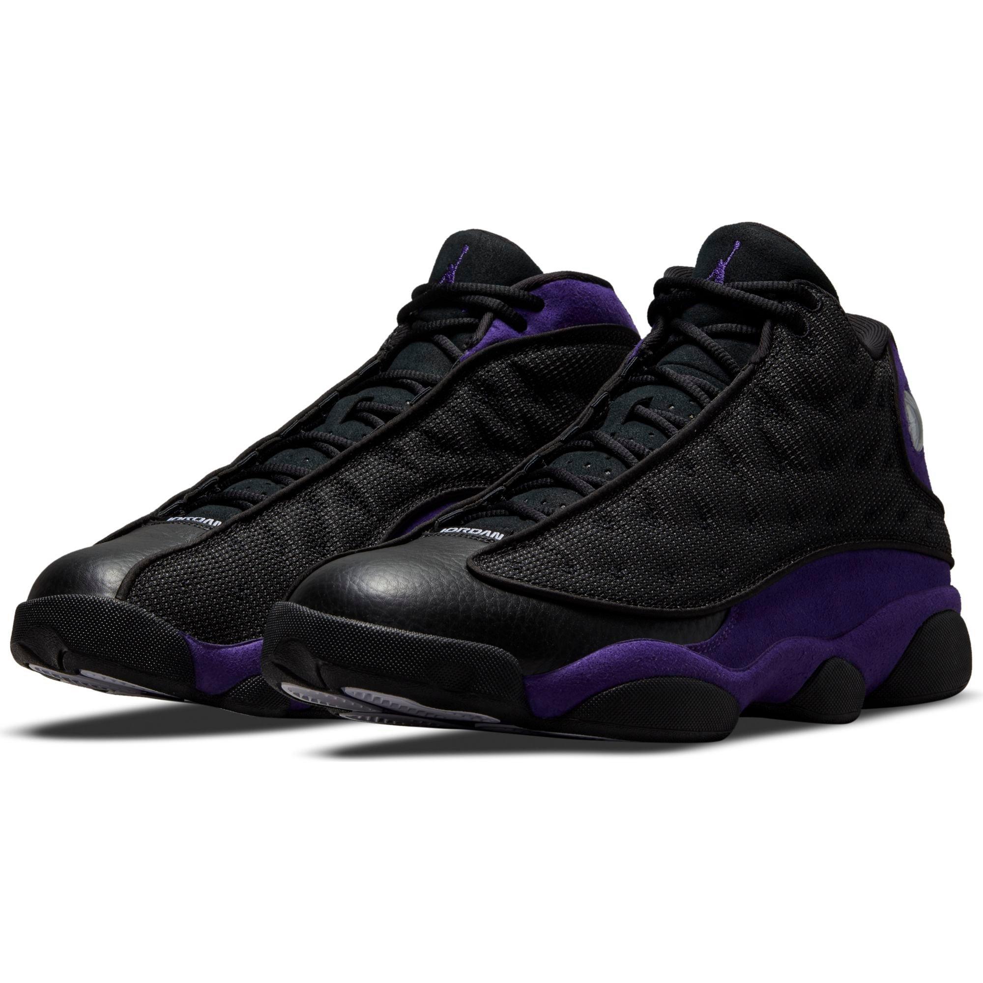 purple & black jordans