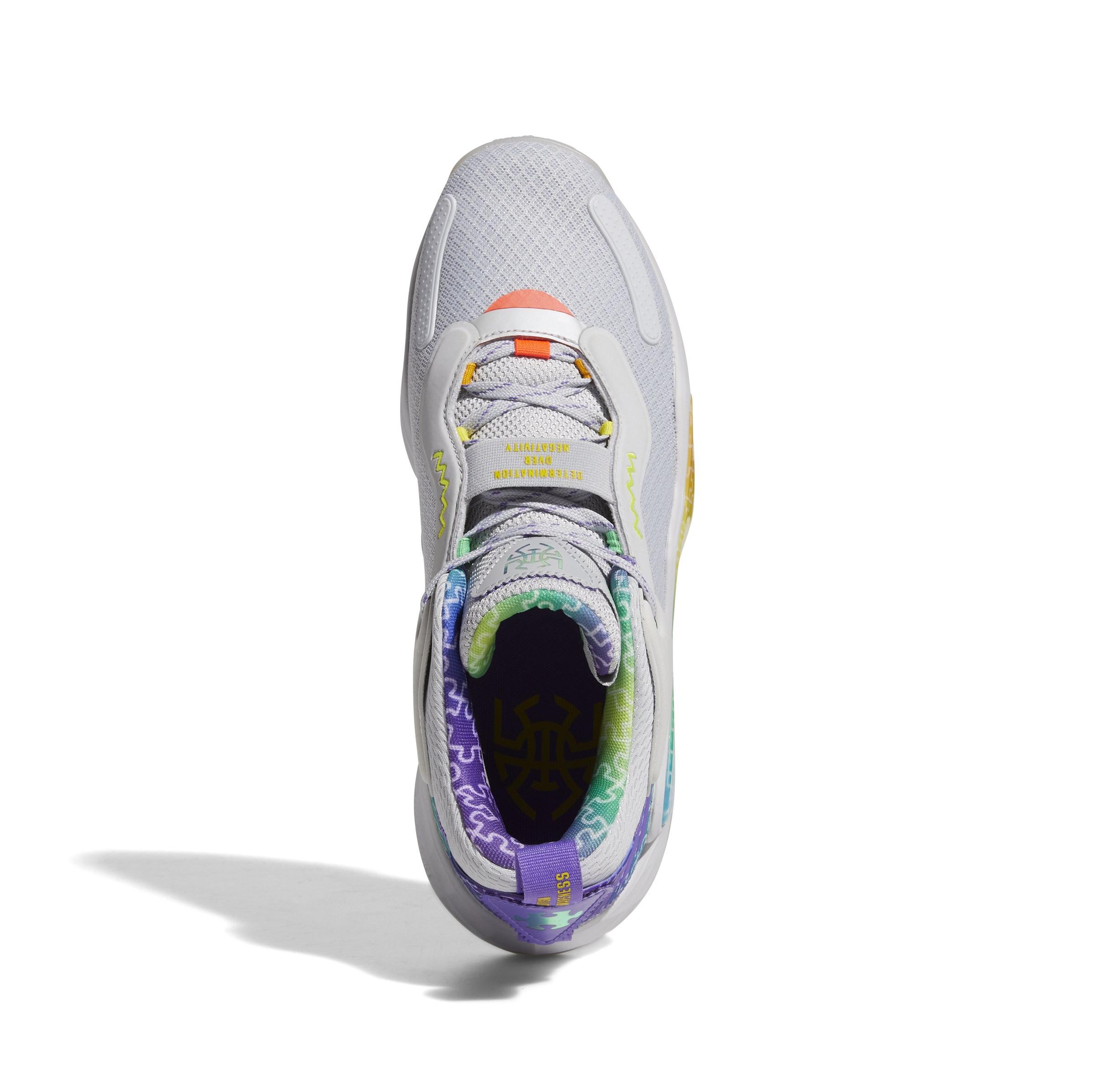 adidas D.O.N. Issue #3 "Clear Grey/Multi-Color" Men's basketball shoe top