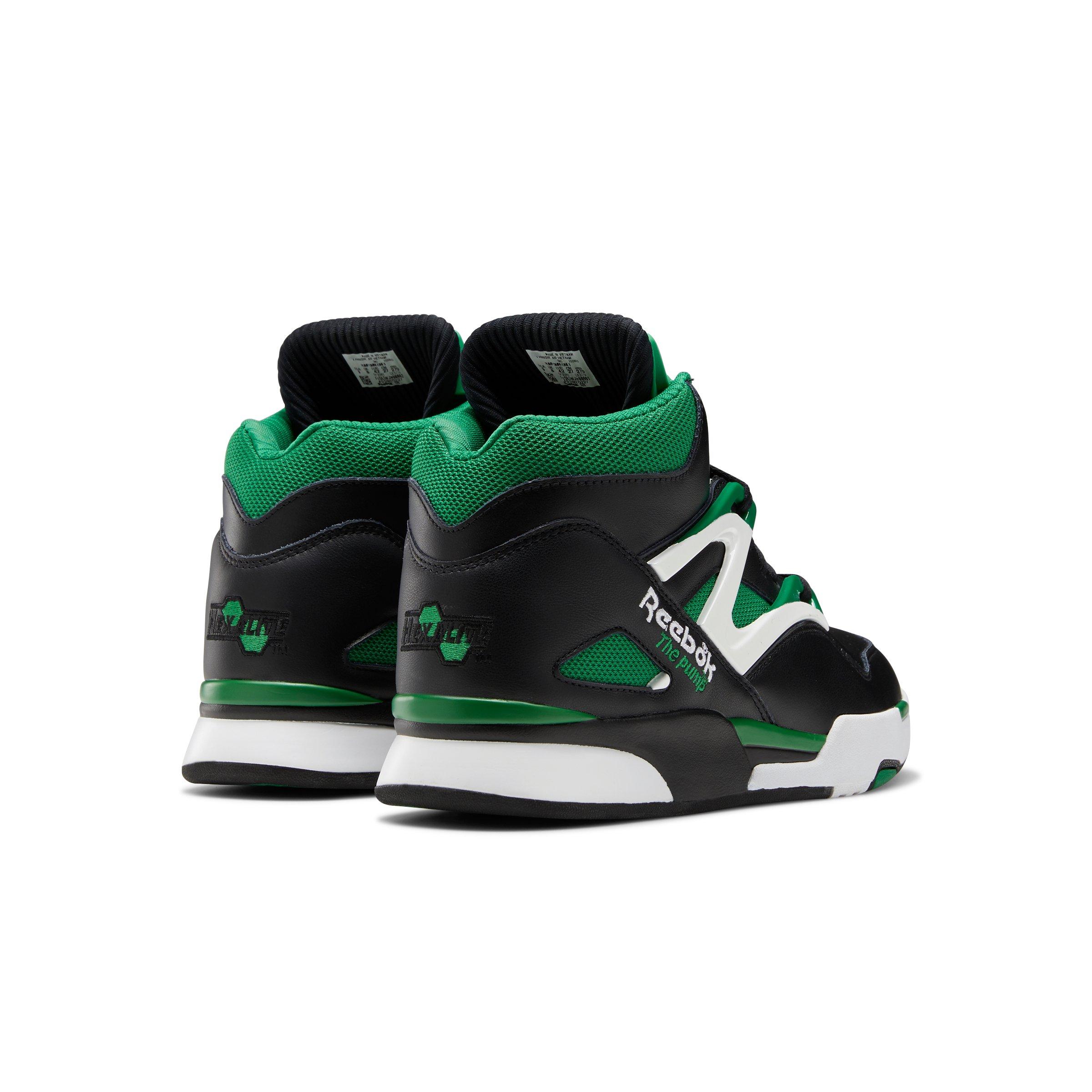 black and green reebok